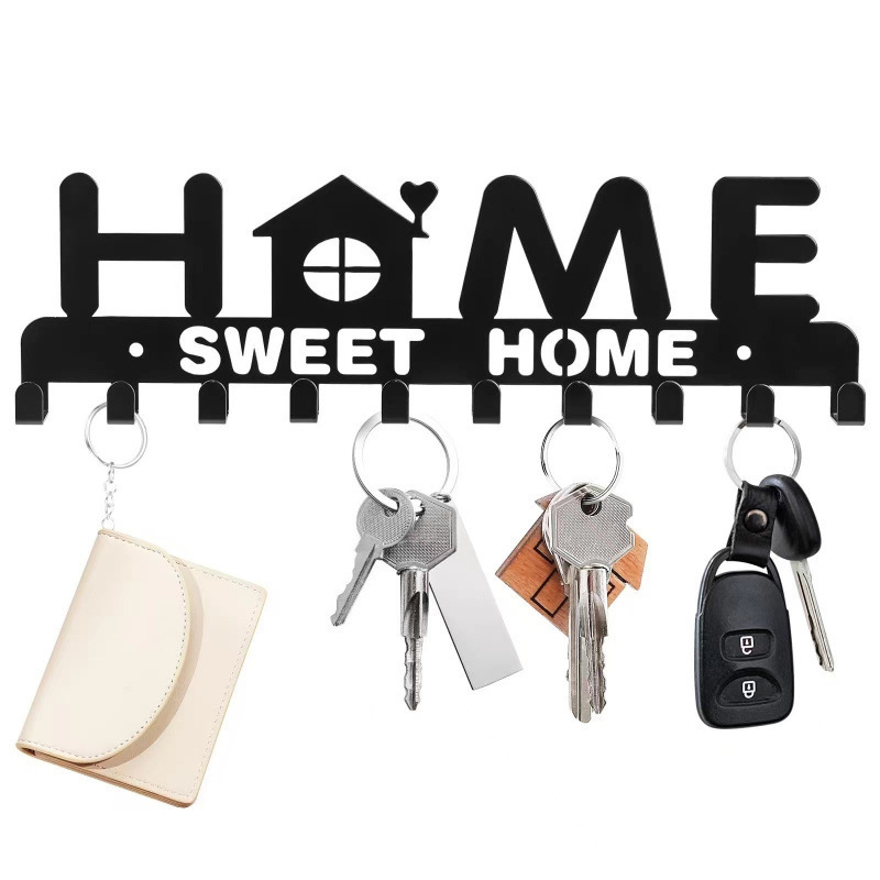 跨境HOME钥匙挂架墙壁置物架金属艺术装饰挂钩keysholder衣帽玄关|undefined