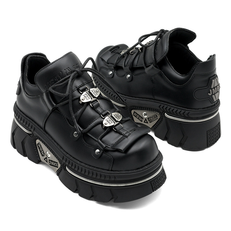 Autumn and Winter Cross-Border Gothic Dark Platform Thick-Soled Shoes Punk Height-Increasing Leather Shoes Women's Boots Dark Single Shoes Factory Direct Supply Autumn and Winter Cross-Border Gothic Dark Platform Thick-Soled Shoes Punk Height-Increasing Leather Shoes Women's Boots Dark Single Shoes Factory Direct Supply