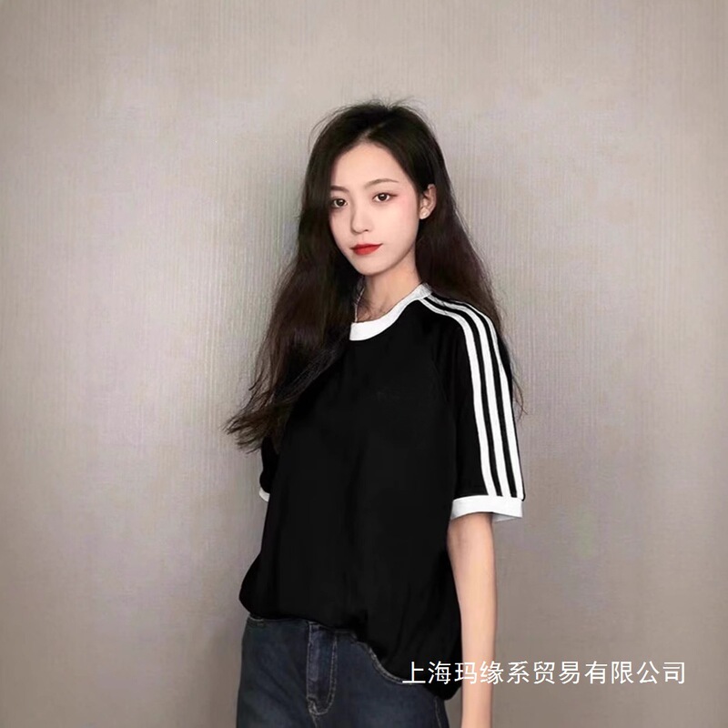 Clover Classic Embroidered Logo Round Neck Short-Sleeve Top Summer Short-Sleeve T-Shirt Women's Sports Pure Cotton Wholesale Clover Classic Embroidered Logo Round Neck Short-Sleeve Top Summer Short-Sleeve T-Shirt Women's Sports Pure Cotton Wholesale
