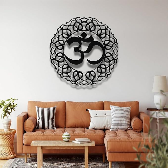 HC224 pared metálica transfronteriza OM decoración Namaste metal yoga pared, metal mandala pared decoración
