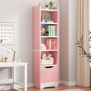 Bookshelf Rack Floor-Standing Bookcase Household Multi-Layer Storage Cabinet Storage Cabinet Layered Shelf Bookcase Low Grid Cabinet