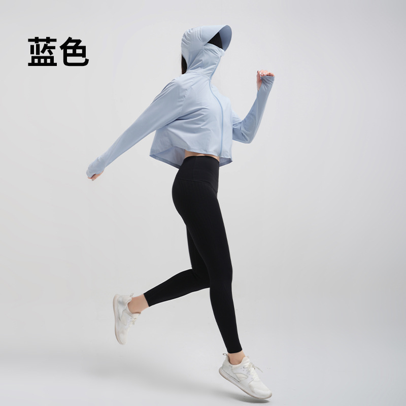 Ropa de protección solar con capuzas delgada de verano para mujeres, abrigo anti-UV transpirable 2024 nueva ropa de protección solar de hielo