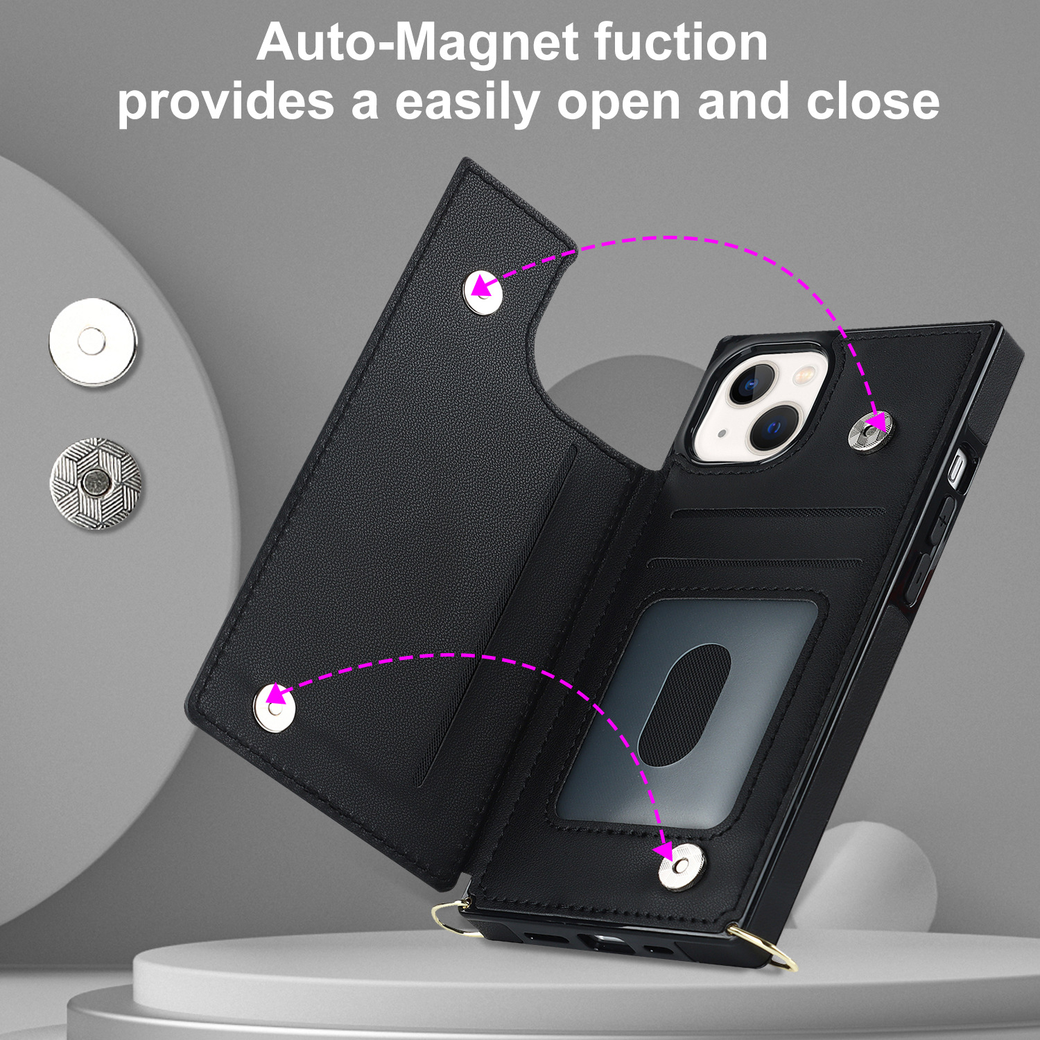 Handyhülle Aus Leder Für Iphone Pro Umhängetasche Mit Band_voghion.com