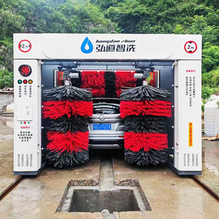 Lavadora de automóviles inteligente completamente automática, máquina todo en uno de limpieza de cinco cepillos recíproca, lavadora de automóviles de código de escaneo de autoservicio desatendida