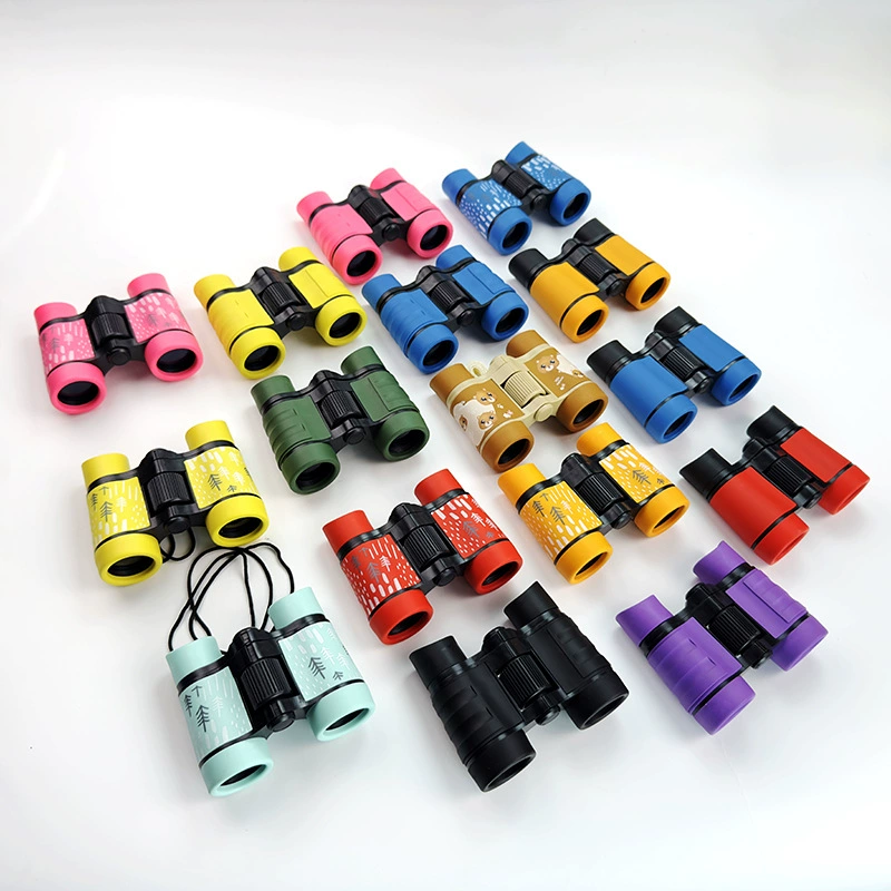 Детский бинокль для исследования на открытом воздухе, камуфляж, мультяшный оптический объектив, нескользящая игрушка-телескоп
