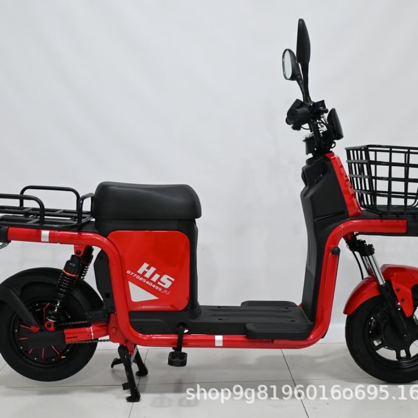 Bicicletas eléctricas de pequeño objetivo con cestas, estantes para llevar, coches de batería para llevar, exportación transfronteriza de vehículos eléctricos de dos ruedas