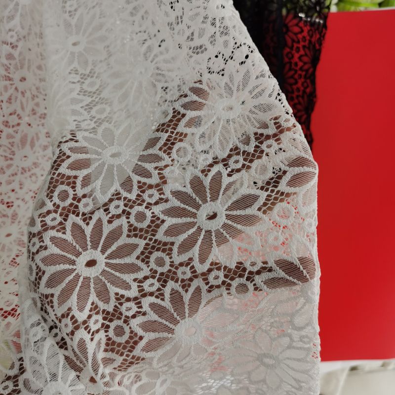 睫毛蕾丝满幅1.5米花边条码 有光新款好品质 婚纱服装内衣辅料