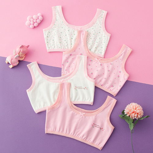 Pure cotton girls' underwear, girls' development period girls' vests, adolescent students' girls' children's bras