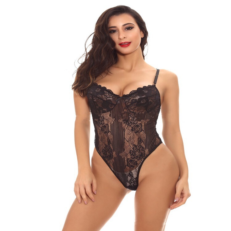 European and American Jumpsuits, Women's Sexy Intimates, Large Size Sexy Lace Pajamas, Amazon Cross-Border Export Wholesale Teddy