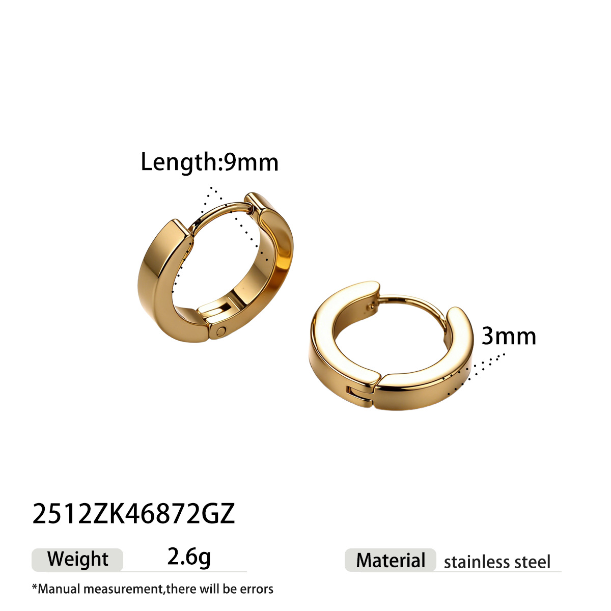 TENA Europa y los Estados Unidos venta caliente aretes redondos de acero inoxidable ligero lujo de alto nivel anillo sensorial geometría joyería pendiente transfronteriza