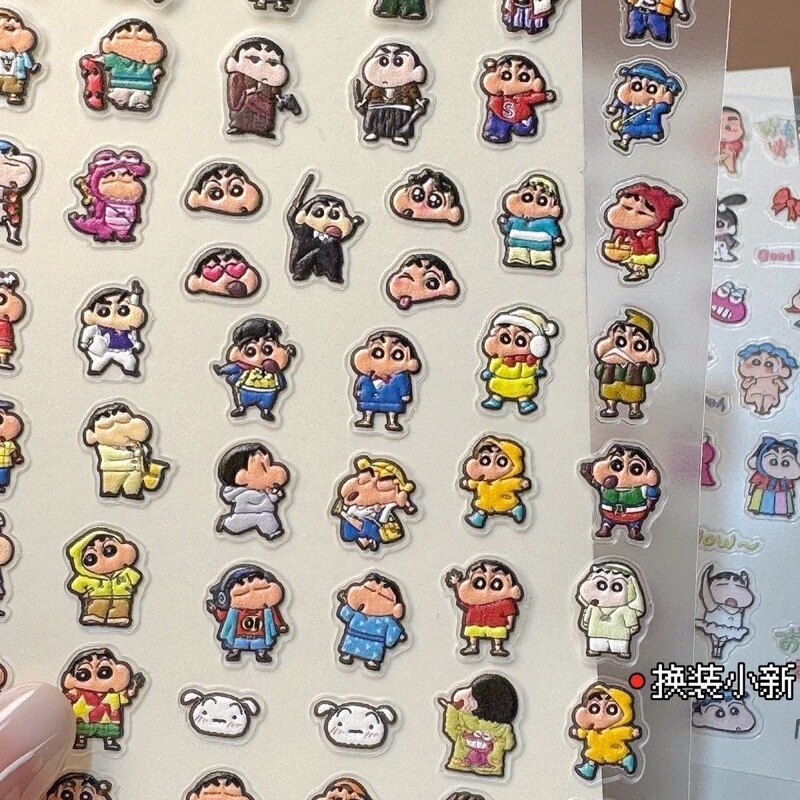 Crayon Shin-Chan Nail Art Stickers Cartoon Character Embossed 3D Pen Holder Stickers Water Cup Phone Camera Stickers Nail Stickers Crayon Shin-Chan Nail Art Stickers Cartoon Character Embossed 3D Pen Holder Stickers Water Cup Phone Camera Stickers Nail Stickers