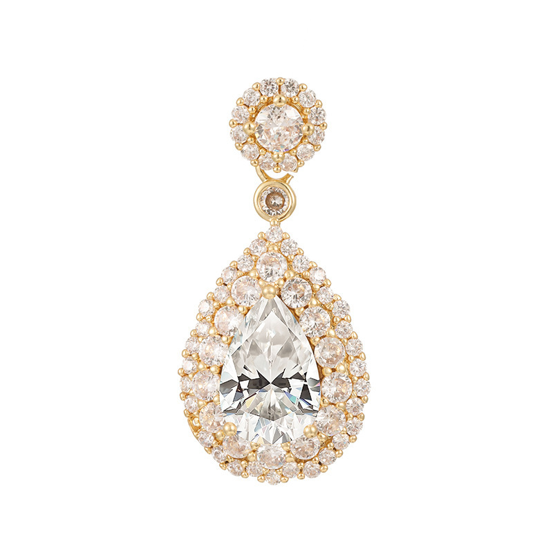 Joyas transfronterizas colgante de rubí esmeralda ligero de lujo accesorios de acero de titanio collar no decolor cadena clavícula