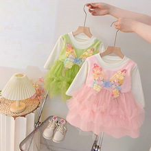 女宝宝夏季多巴胺蝴蝶连衣裙超仙夏装新款设计感公主裙儿童外出服