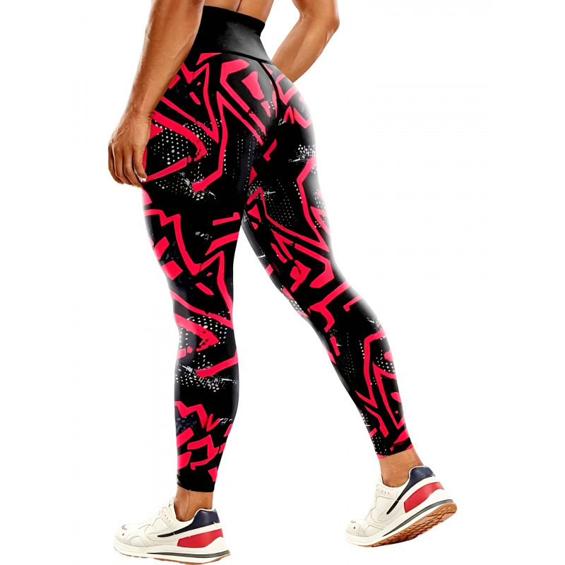 Transfronterizos Europa y Estados Unidos impresa pantalon de calzado de calzado de mujer elevación de cadera apretada bottom diaria pantalones deportivos casuales 2026