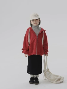 BOBOKIDS Демисезонная японская детская толстовка с капюшоном с молнией детская одежда семейный стиль