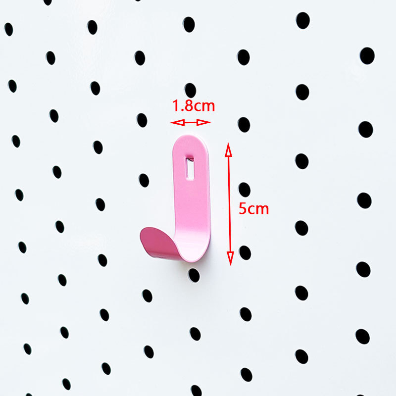 穴あきボード用フックアクセサリー、丸穴汎用金属製カラフル収納ラック、デスクオーガナイザー、DIYハンギングピン、ゲーミング、インスタ風|undefined