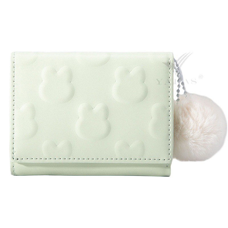 Nuevo estilo coreano pequeña billetera comercio exterior popular billetera de mujer monedero de conejo fresco dulce hermoso nicho de alto aspecto fresco