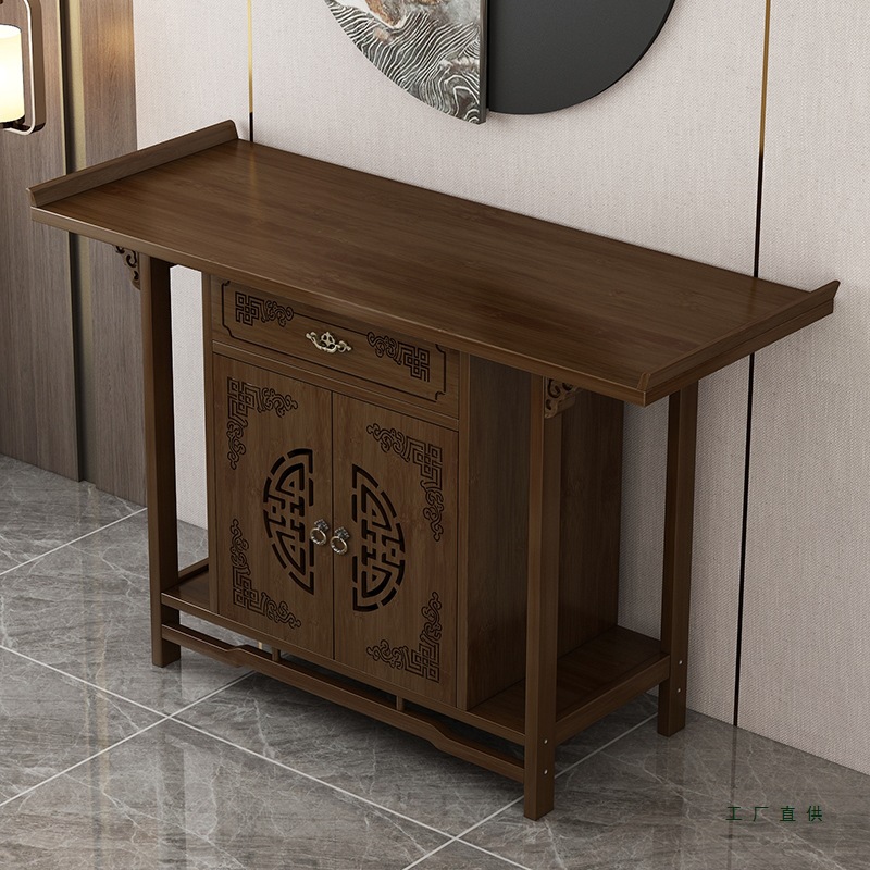 Solid Wood Chinese-Style Altar Table for Home Use, Offering Table, Shrine, Buddha Table, Incense Table for Worshiping Bodhisattvas and Buddhist Niches