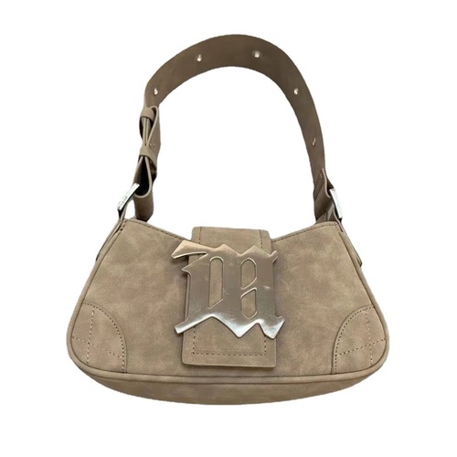 2024 New Internet Celebrity Hot Girl Underarm Bag Niche Design Retro Suede Bag Shoulder Baguette Bag Handbag Bag for Women