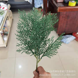 仿真植物仿真松针枝成品 圣诞节圣诞树圣诞工艺品装饰PE松枝批发