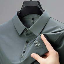 夏季短袖T恤男士翻领半袖POLO衫冰丝商务休闲新款男装保罗体恤潮