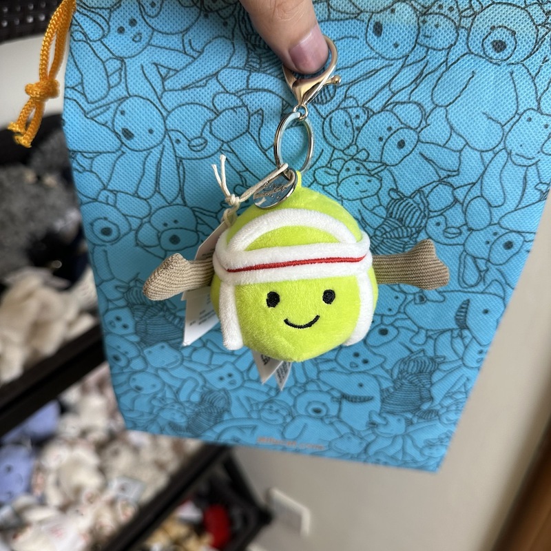 趣味jelly平替款挂件牛角包球类钥匙扣包包装饰毛绒玩具礼物批发|undefined