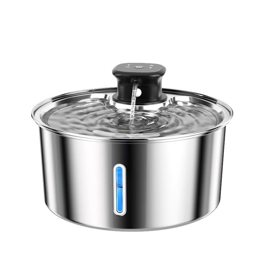 Bebedor automático para mascotas de acero inoxidable inalámbrico inteligente para gatos calentador de alta capacidad de inducción para mascotas tazón de agua