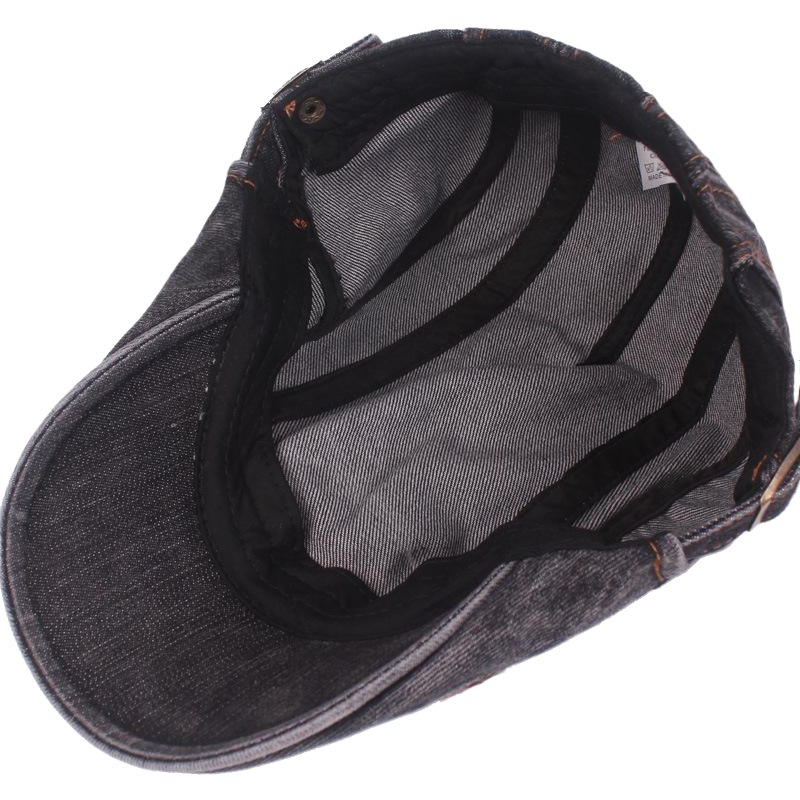 Lavado Denim boina Vintage casquillo primavera y verano sombrero artístico juventud sombrero delantero sombrero de los hombres