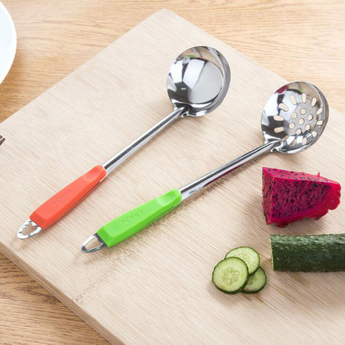 Stainless steel magnetic round head spoon two yuan shop small round spoon divided spoon restaurant soup shell naked hot pot colander