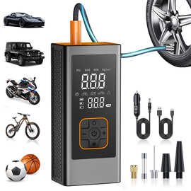 车载充气泵25缸一体机按键开关带数显电动打气泵汽车轮胎多功能灯