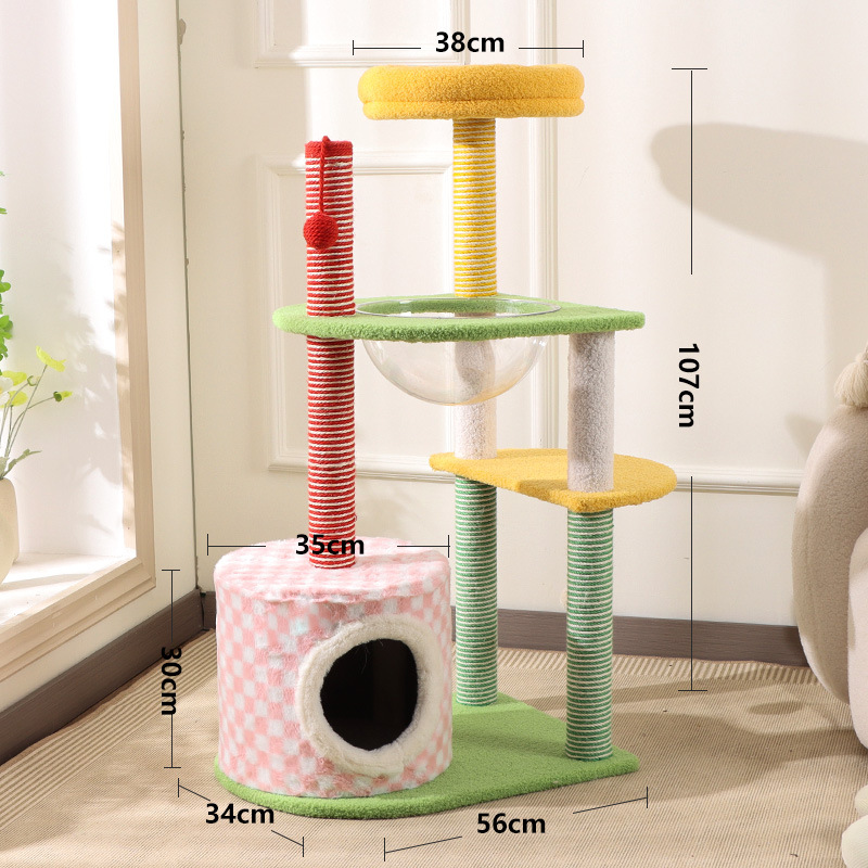 Árbol rascador para gatos grande y extragrande con sisal, multinivel, casa para gatos sencilla que no ocupa espacio, soporte para gatos, venta al por mayor transfronteriza. image 22