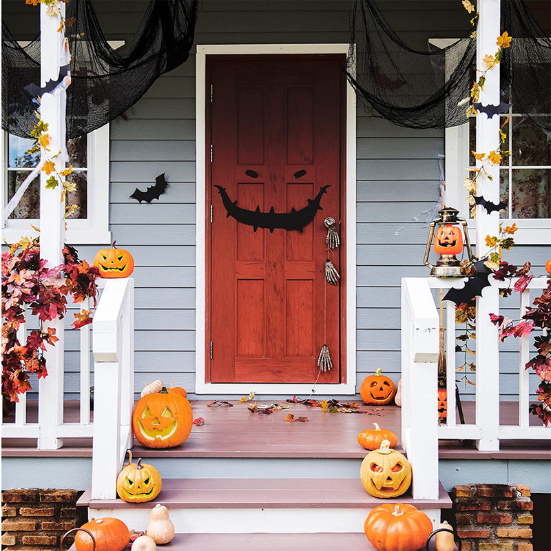 ハロウィーンガーゼ黒粗糸鬼節ポリエステル綿大メッシュ装飾お化け屋敷diy装飾ガーゼ|undefined