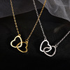 Brand metal small necklace heart-shaped heart shaped, Japanese and Korean
