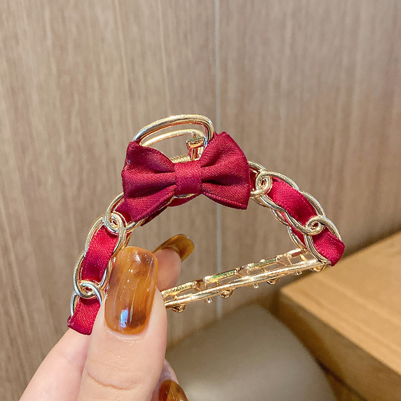 Clip de cabello rojo de venta al por mayor anillo de cabello de cuerda de cabello de 2 yuanes tienda de venta de productos de fábrica de accesorios para el cabello