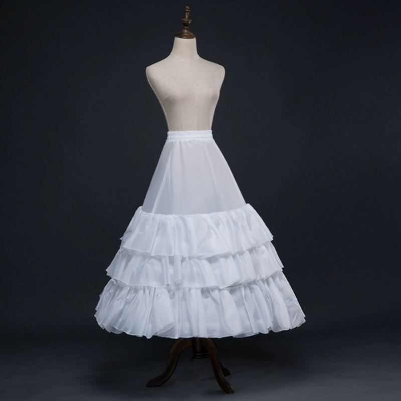 Трехслойная юбка из жесткой сетки с рюшами по краю ткани к земле трехкруглая юбка аксессуары для свадебного платья подкладка производители партии