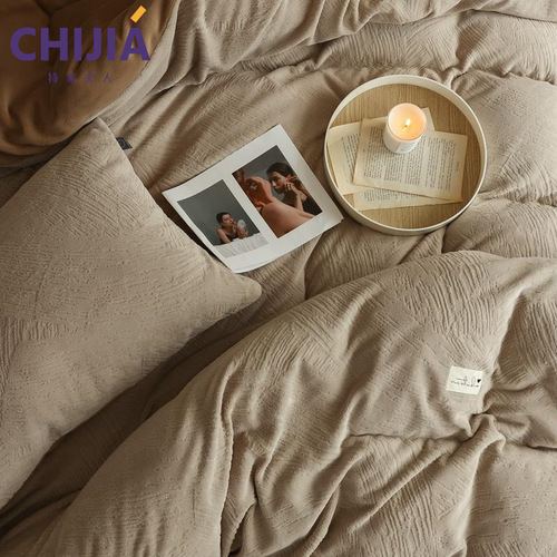 High-end milk velvet | Four-piece set of winter double-sided thickened warm anti-static coral velvet light luxury high-end bedding