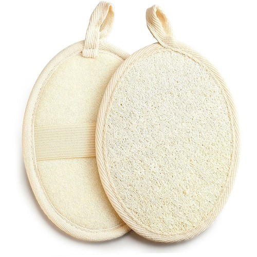 Factory Direct Supply Loofah Wash Cloth Sheet Beige Edge Loofah Wash Scrub Sheet for Adults, Scratch-Free Loofah Wash