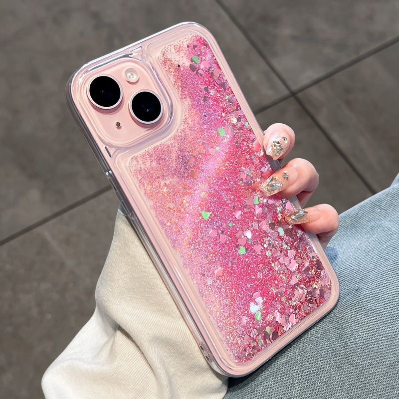 TPU büyük delikli dekompresyon sıvı kum telefon kılıfı, Apple 17 Pro Max sıvı iPhone 16/14 koruyucu kılıf 15 için uygun.