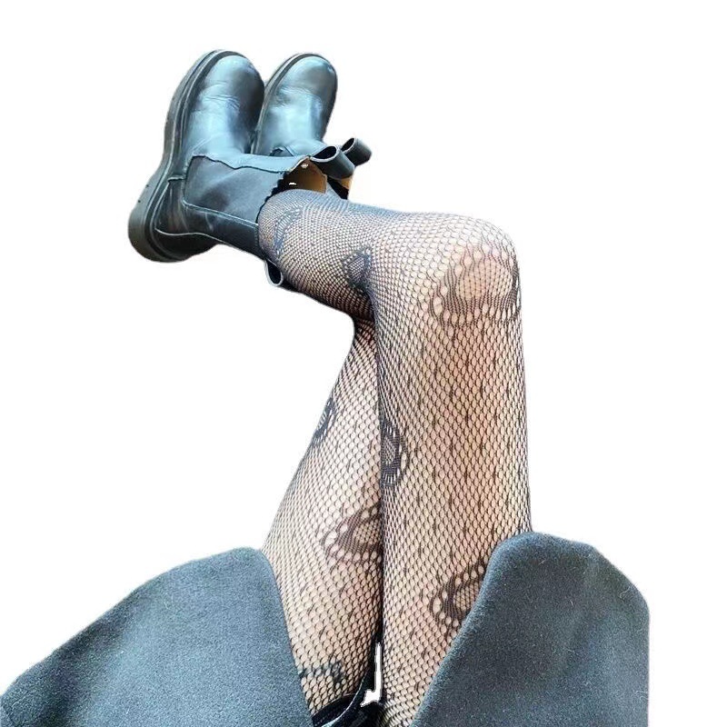 Jeans calcetines de rejilla ahuecados verano fino JK popular seda negra anti-enganche uniforme de mujer estilo coreano todo partido pantimedias