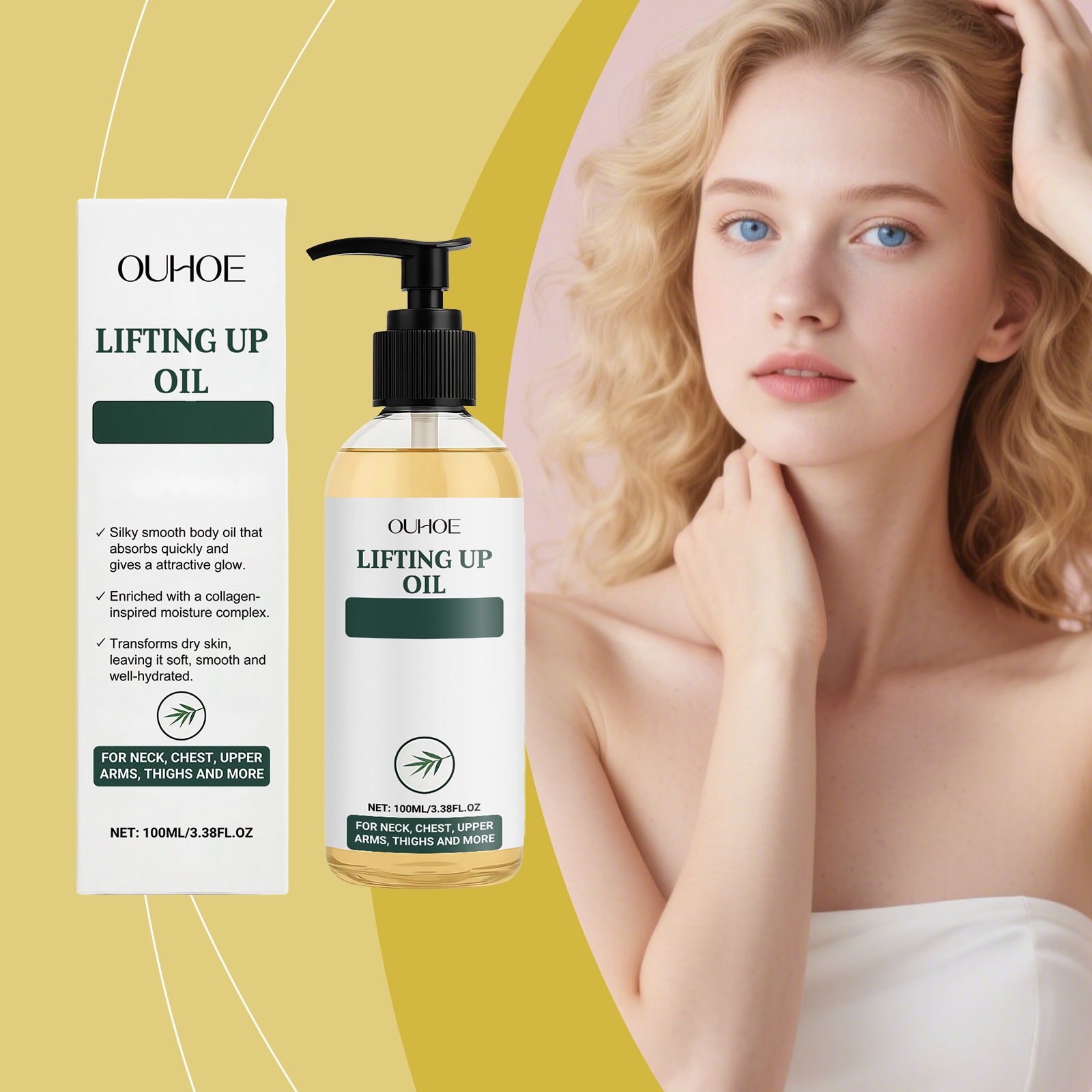 Ouhoe Moisturizing Essential Oil Hydrating and Moisturizing, Daily Softening and Caring for the Skin of the Whole Body, Gentle and Comfortable Moisturizing Essential Oil