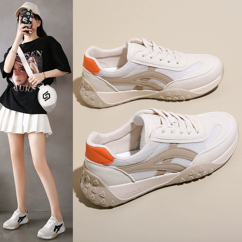 Новые летние белые кроссовки 2025 года для женщин, в корейском стиле, повседневные спортивные универсальные кроссовки для студенток, уличный стиль JC129