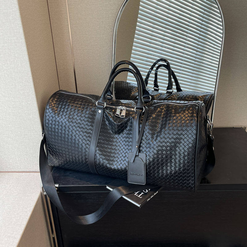 Bolso de viaje de cuero tejido de PU transfronterizo bolsa de equipaje de gran capacidad de corta distancia bolsa de gimnasio de yoga de mensajero de todo fósforo