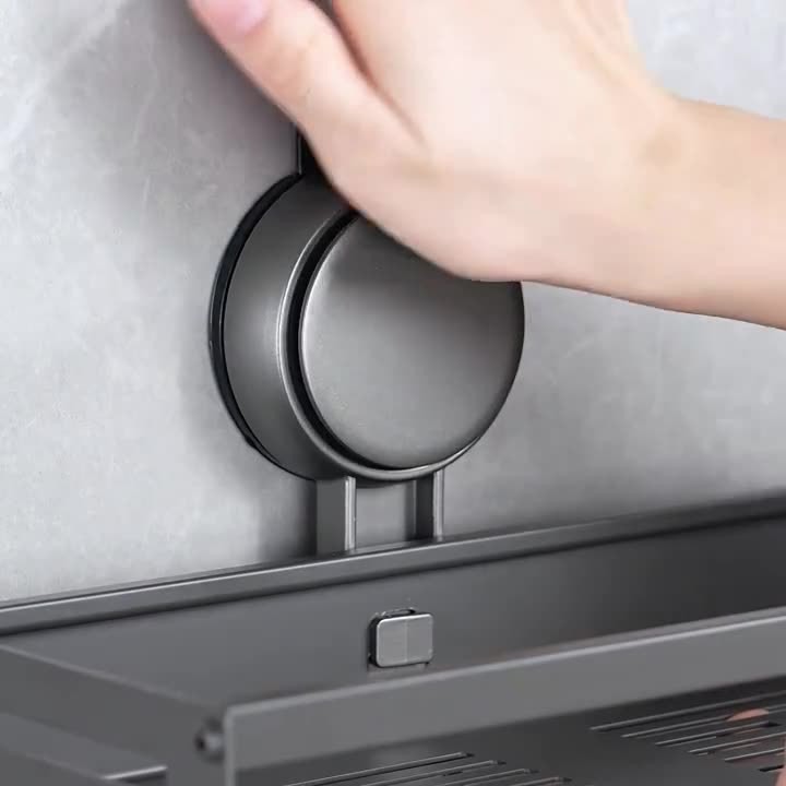 Estante de ventosa de baño, toallero, inodoro integrado, sin perforación, lavabo de pared, estante de almacenamiento de inodoro