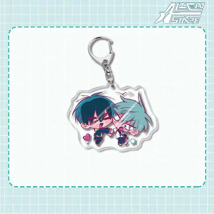 Acrylic keychain (Alien Stage) Mizi Sua, double‑sided 6 cm, metal ring & clasp