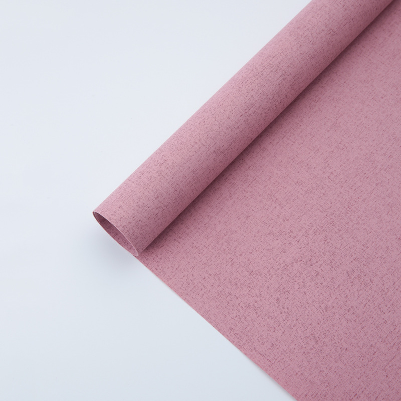 Papel de regalo rojo neto de doble cara de Rosa del arte floristería al por mayor material floral color sólido papel de regalo en relieve de la flor