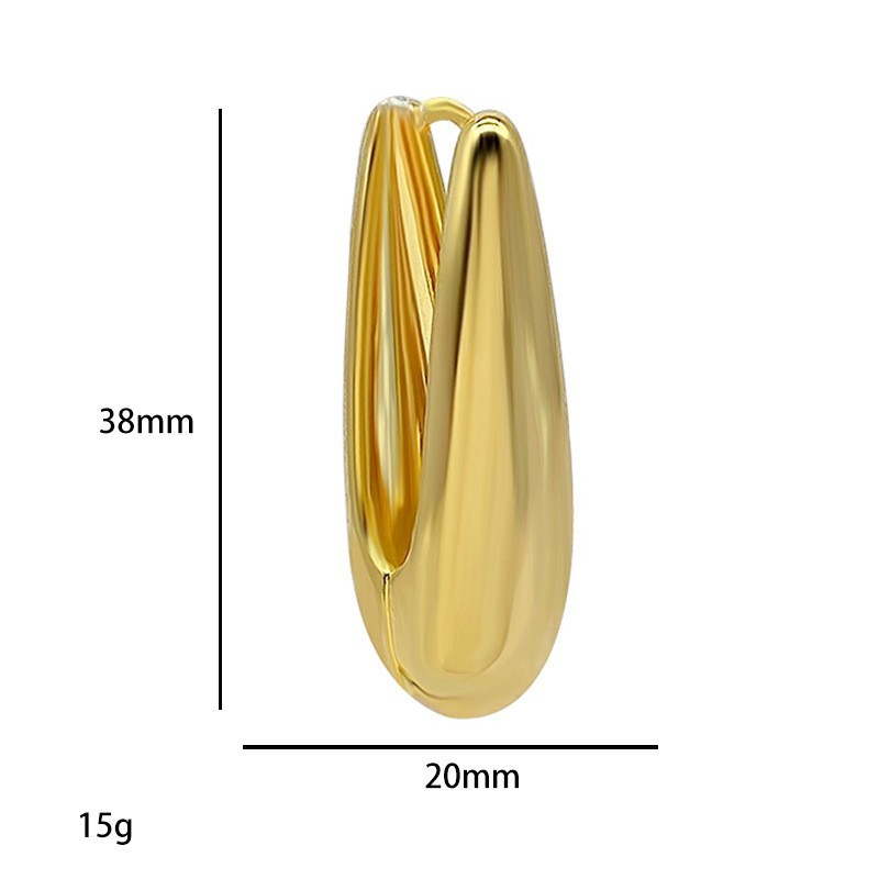 15g Weight Alloy Ear Needle Material Ear Studs Classification 1 Pair Quantity Holiday, Banquet, Selfie Occasion Alloy Material Water Droplets Pattern All Seasons Season Women's Gender Plating Design Casual, Elegant, Lady Style 1 Pair Casual Elegant Lady Water Droplets Plating Alloy Ear Studs 13