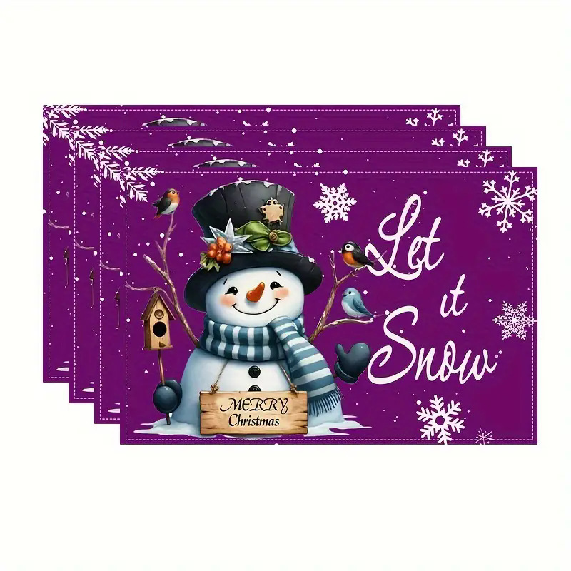 Transfronterizos lino almohadilla de mesa Aliexpress TEMU Amazon almohadilla de mesa cuadrada búfalo rojo almohadilla de Navidad Día de la Independencia