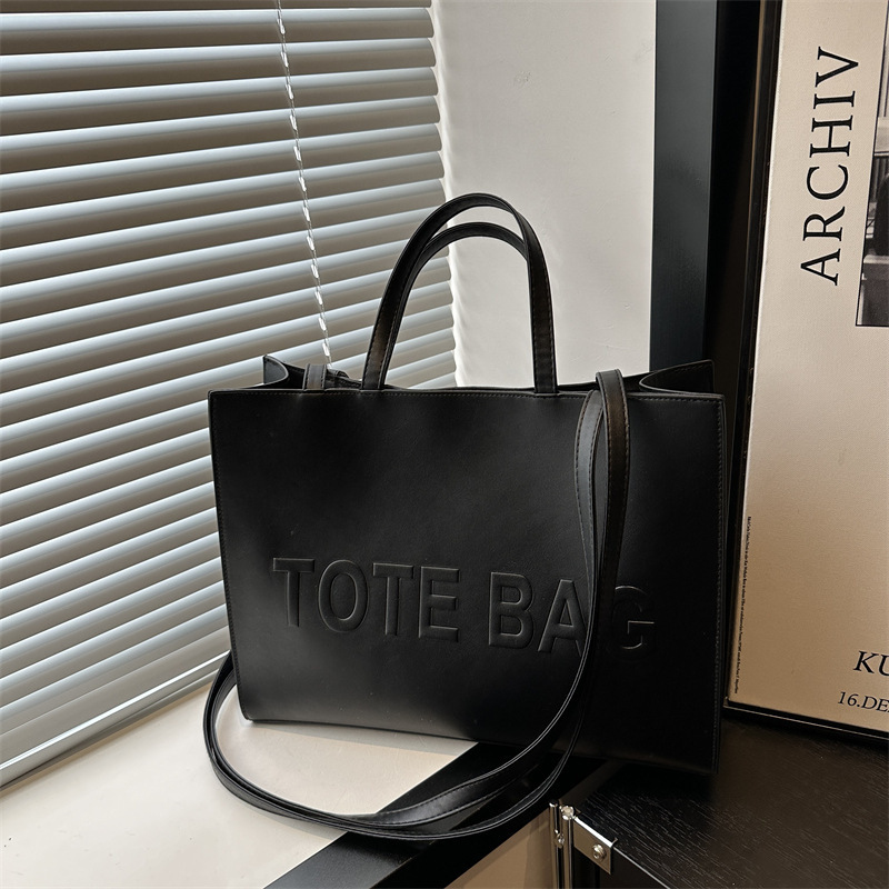 Simple Retro Large Capacity Tote Bag Women's 2024 Autumn New Casual Fashion Shoulder Bag Class Bag Simple Retro Large Capacity Tote Bag Women's 2024 Autumn New Casual Fashion Shoulder Bag Class Bag