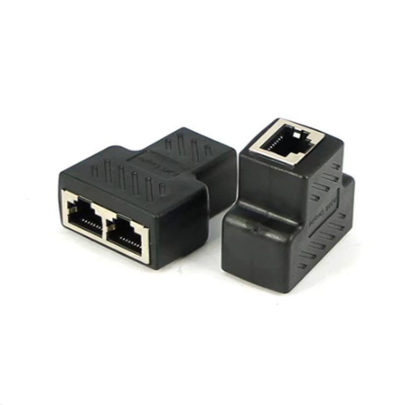 Сетевой разветвитель 8P8C для кабеля сетевого интерфейса RJ45, разветвитель один к двум, 2 порта, формованный