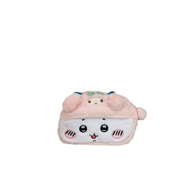 Bolsa de pelusa Usachi Gyi pequeña bolsa de mano de peluche de ocho bolsas lindas ins de gran capacidad agarrar muñeca bolsa de almacenamiento